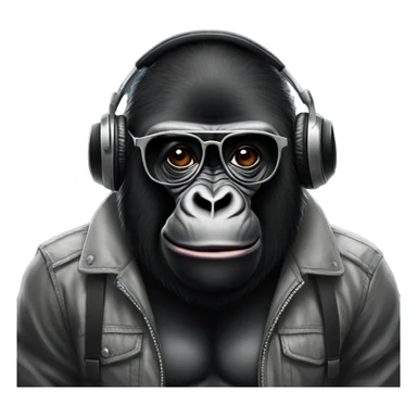 gorilla with dj sticker