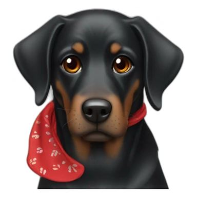 black-dog-red-bandana sticker