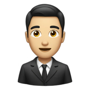 hypnotize guy with dark short hair sticker