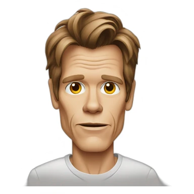 kevin-bacon cartoon wearing shirt sticker