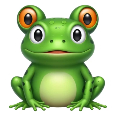 Frog wearing airpod 4 sticker