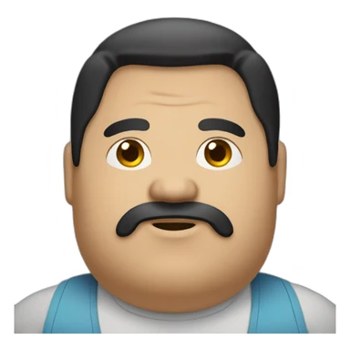 obese-long-black-hair-man sticker