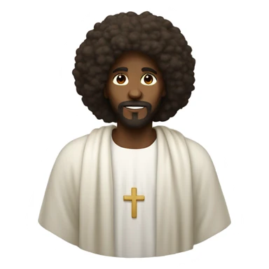 Black Jesus Christ with Afro  sticker