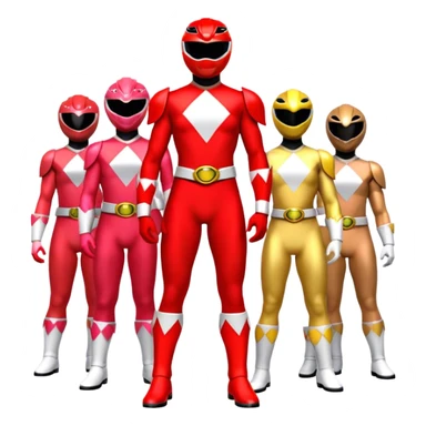 Red power rangers  sticker