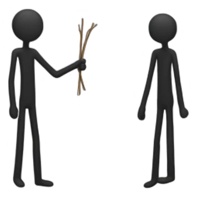 two stickmen sticker