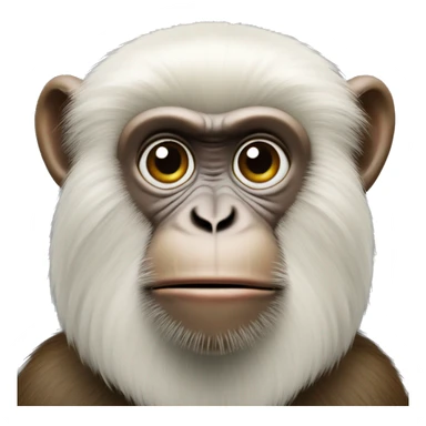 Monkey Ukrainian  crested head, long whiskers  sticker