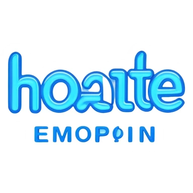 Blue neon sign with the word hate sticker