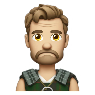grumpy Scottish man in a kilt sticker