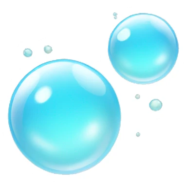 Light blue soap bubbles sticker