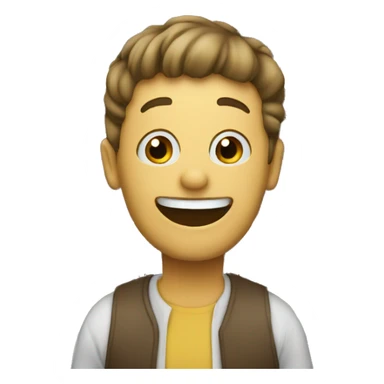 Image of an emoji representing a person with books smiling who loves reading sticker