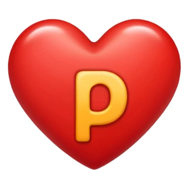 emoji herz mit buchstabe P drin sticker