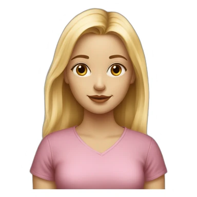 blonde girl painting at studio sticker