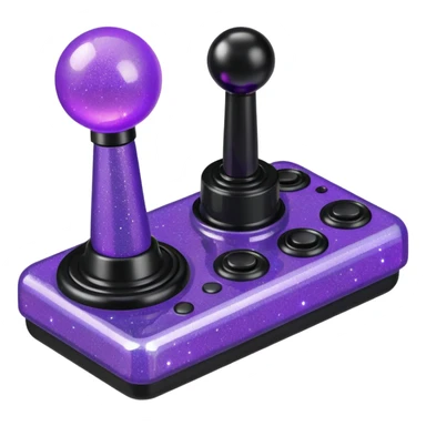 glitter purple and joystick sticker