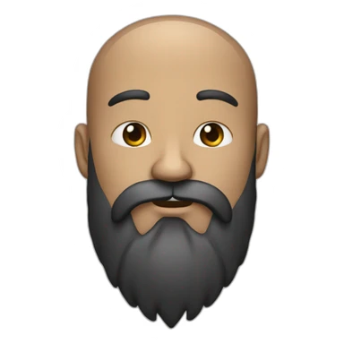 A man with a big black beard who smells terrible sticker