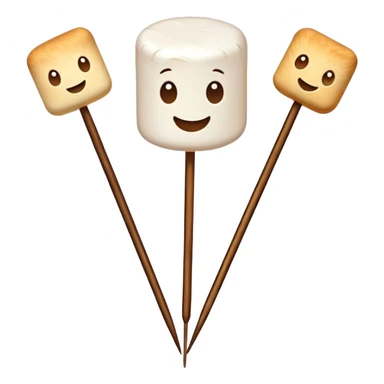 marshmallows on skewers sticker