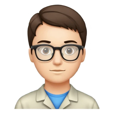 computer programmer with glasses and code symbols sticker