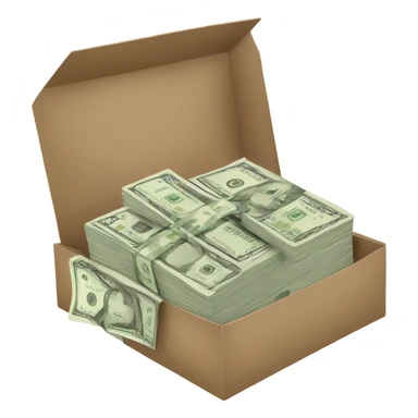 Shoebox full of money sticker