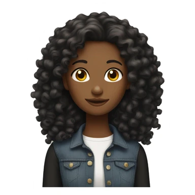 Pretty black lesbian with curly hair  sticker