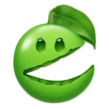 A peahead made of one pea and smiley face sticker