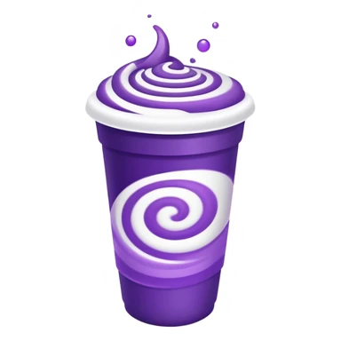 purple liquid in styrofoam cup  sticker