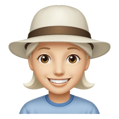 adulto con sombrero blanco sticker