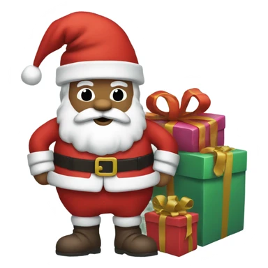 santa claus with presents sticker