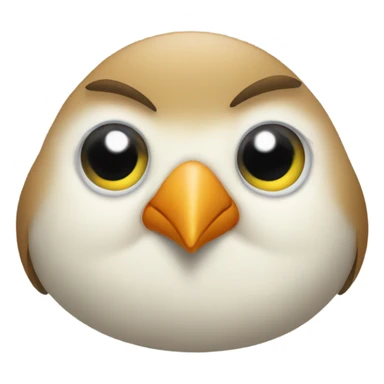 a very over weight bird sticker