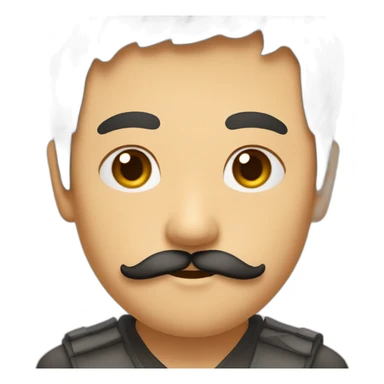 Asiatique brun avec petite moustache  sticker