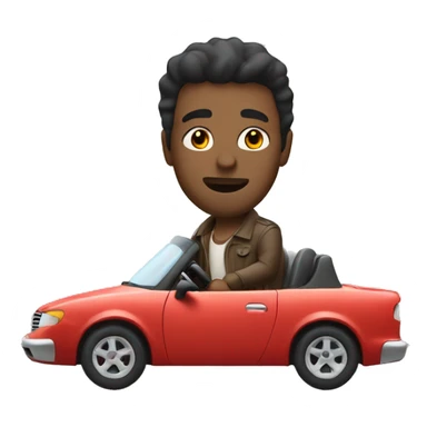 Derek driving fast in a car sticker