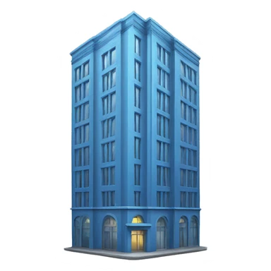 Blue building very tall  sticker