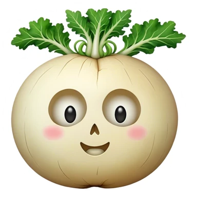 white turnup turnip face sticker
