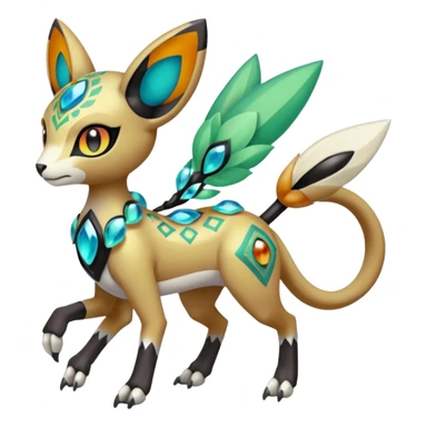 Meloetta-Vernid-Fionbri-Protogen-Pokémon-Digimon-Fakémon-fusion-hybrid-creature sticker