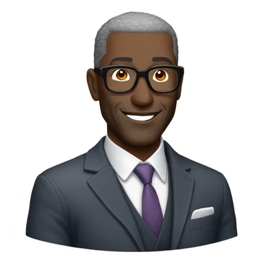Shannon sharp with round faced suit and glasses and buzz cut and small eyes and over 50 small gray beard sticker