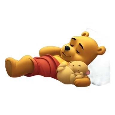 Winnie the Pooh going to bed sticker