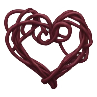 dark red heart vines wrapped around  sticker