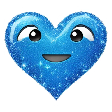 Heart blue with sparkle  sticker
