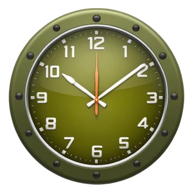 the clock green olive color sticker