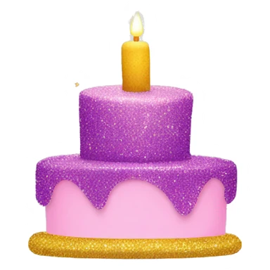 Birthday banner with glitter sticker