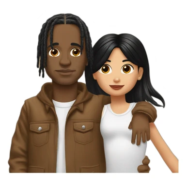 travis scott with kylie jenner and stormi webster sticker