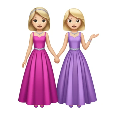 girls in a prom sticker