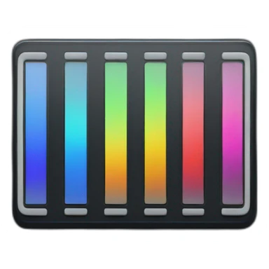 colorful audio meters sticker