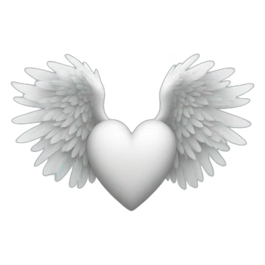 Heart white wings  sticker