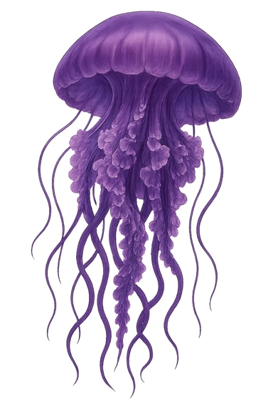 purple jellyfish sticker