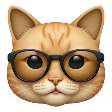 EMOJI GATO CON LENTES NEGRO DE SOL sticker