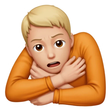 person strangling themselves  sticker