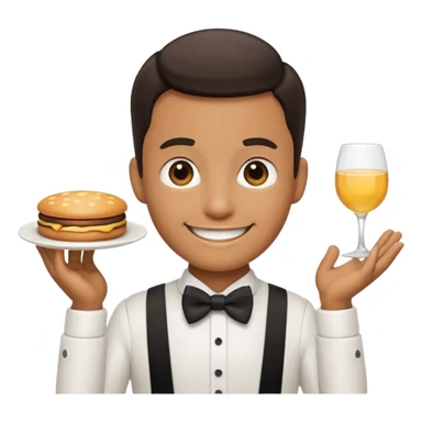 emoji camarero sticker