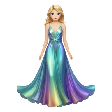Iridescent  gown sticker