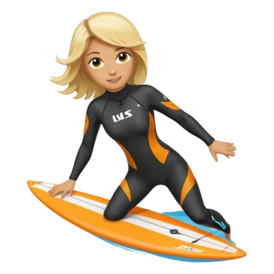 Kitesurfing blond ladie sticker