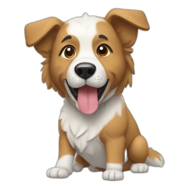 Chien qui fait du rugby sticker