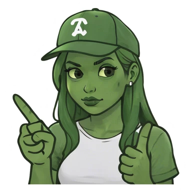 Black girl pulling up the middle finger sticker